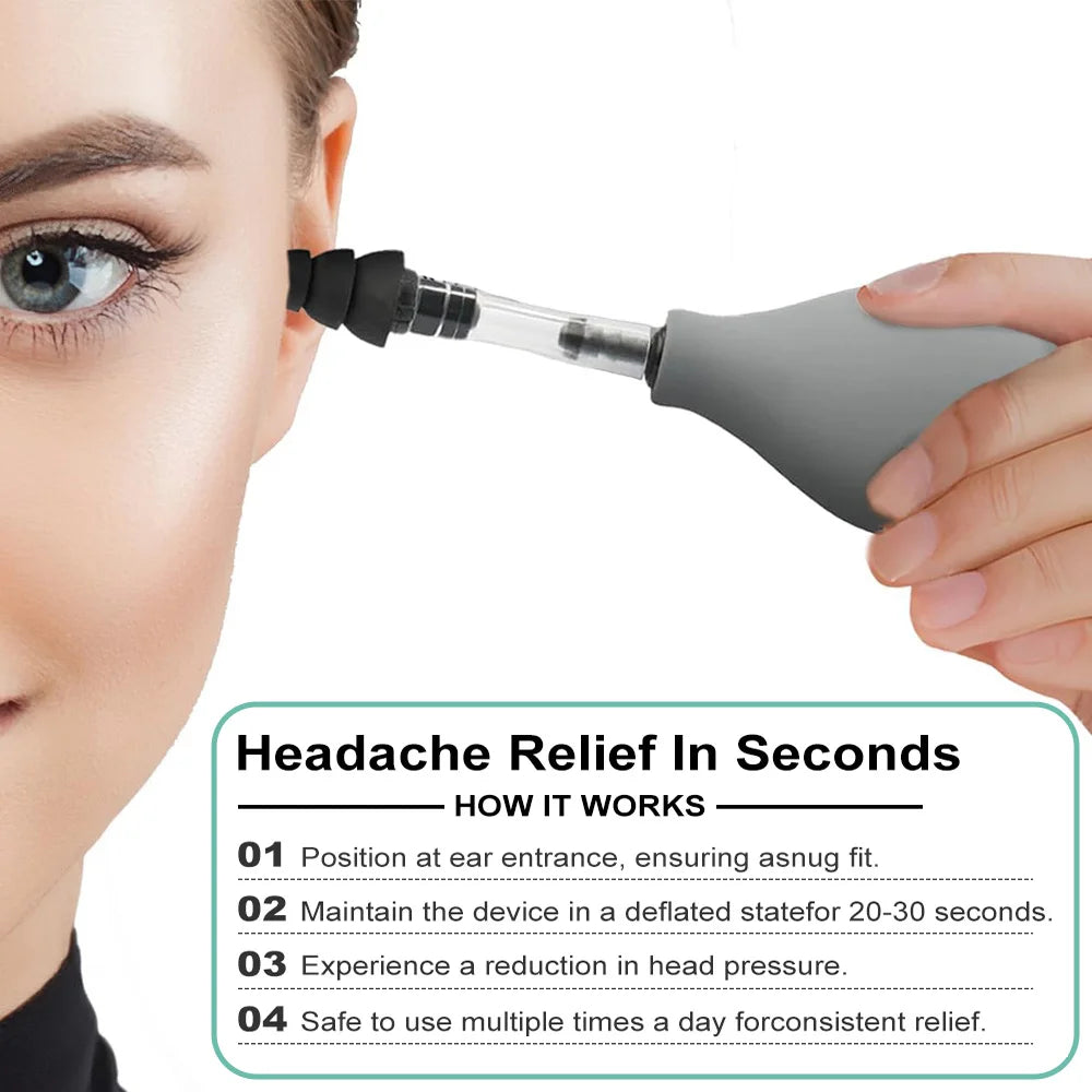 ClearEar Relief — Portable Ear Pressure Suction Tool with 3 Sizes