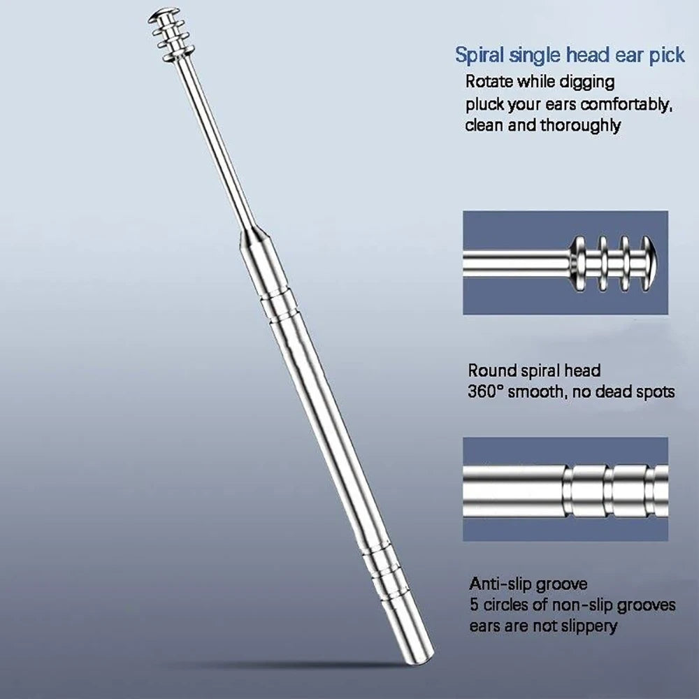 ClearEar Essentials — 6-Piece Stainless Steel Earpick & Curette Kit